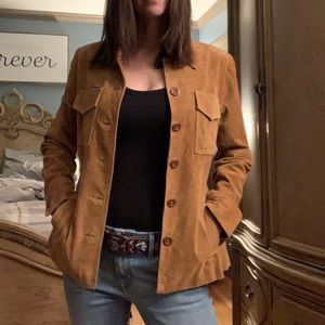 RAMPAGE cognac brown Suede Jacket M Jr